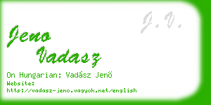 jeno vadasz business card