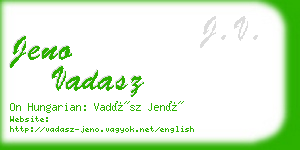 jeno vadasz business card